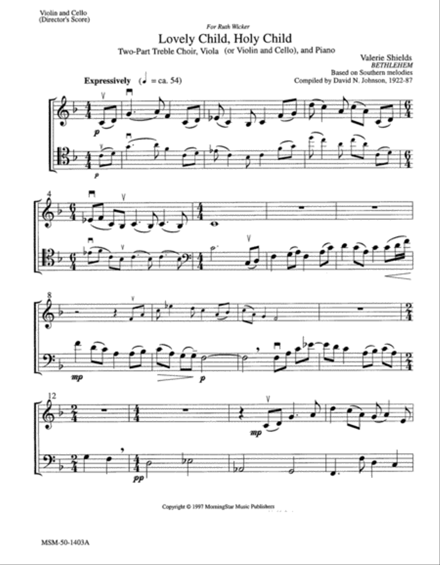 Lovely Child, Holy Child Lovely Child, Holy Child Choir scores gallery preview page 3