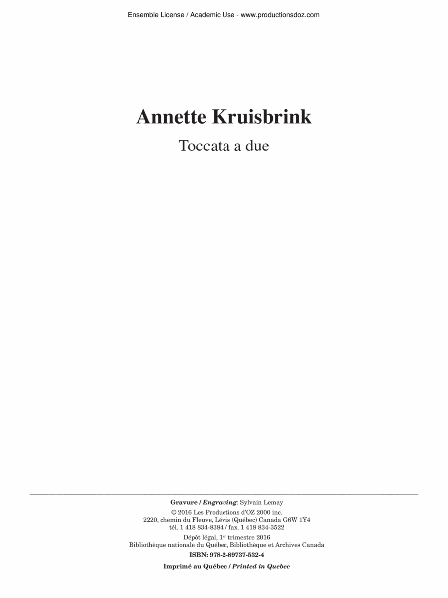 Toccata a due Classical Guitar scores gallery preview page 1