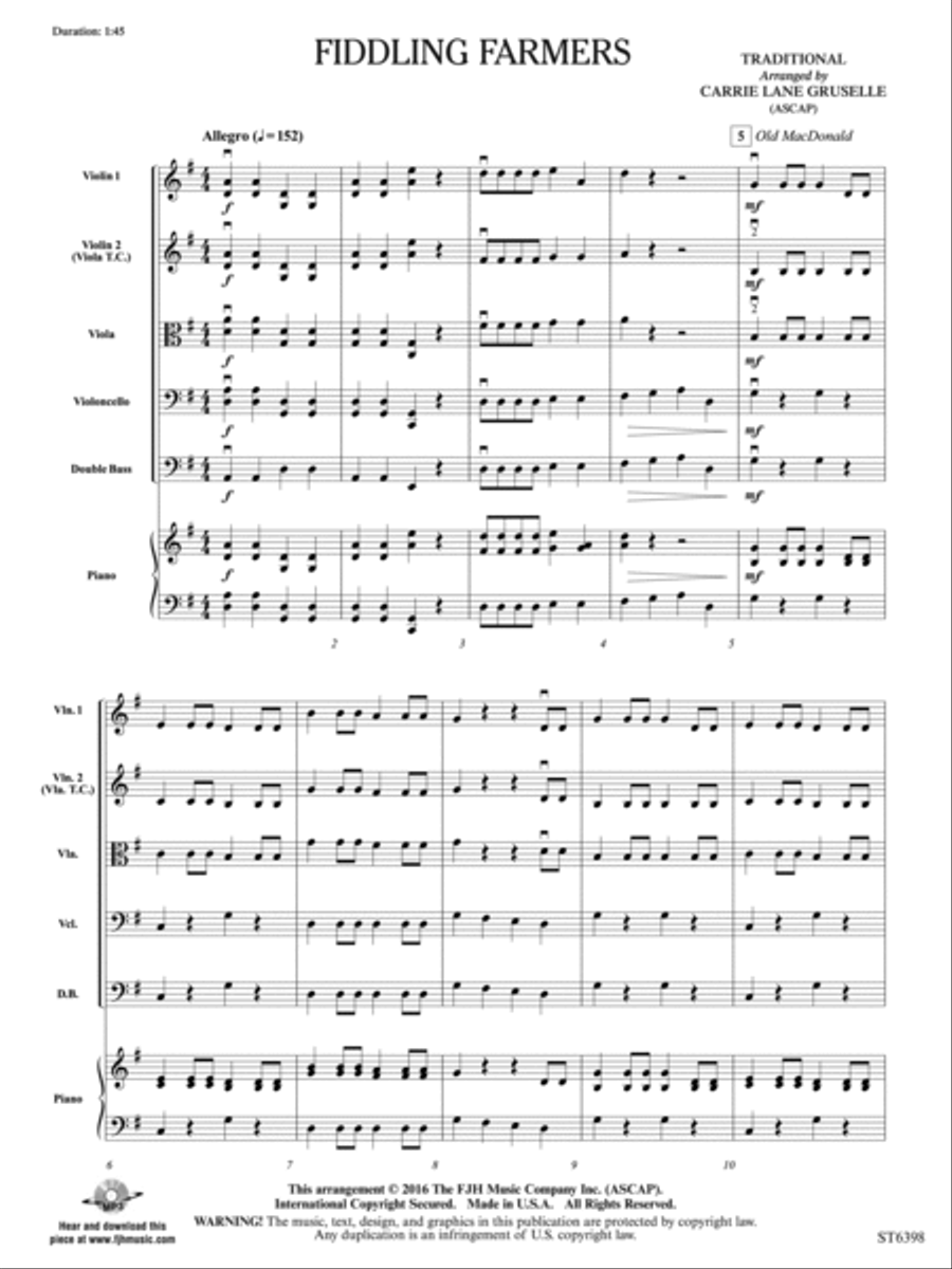 Fiddling Farmers: Score String Orchestra scores gallery preview page 3