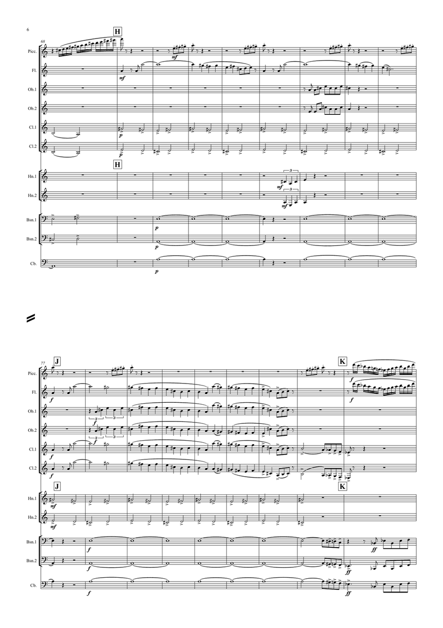 English Dances, Set 2, Op. 33: No. 1. Allegro Non Troppo Large Ensemble scores gallery preview page 6