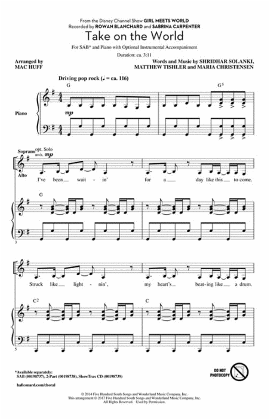 Take on the World Take on the World Choir scores gallery preview page 2