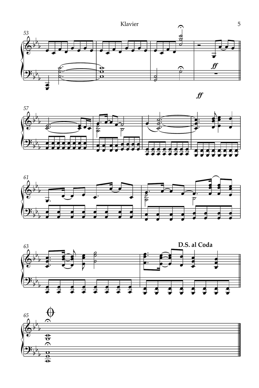 Feuer Und Wasser Piano Solo scores gallery preview page 5