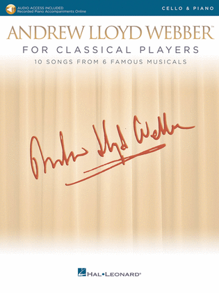 Book cover for Andrew Lloyd Webber for Classical Players – Cello and Piano