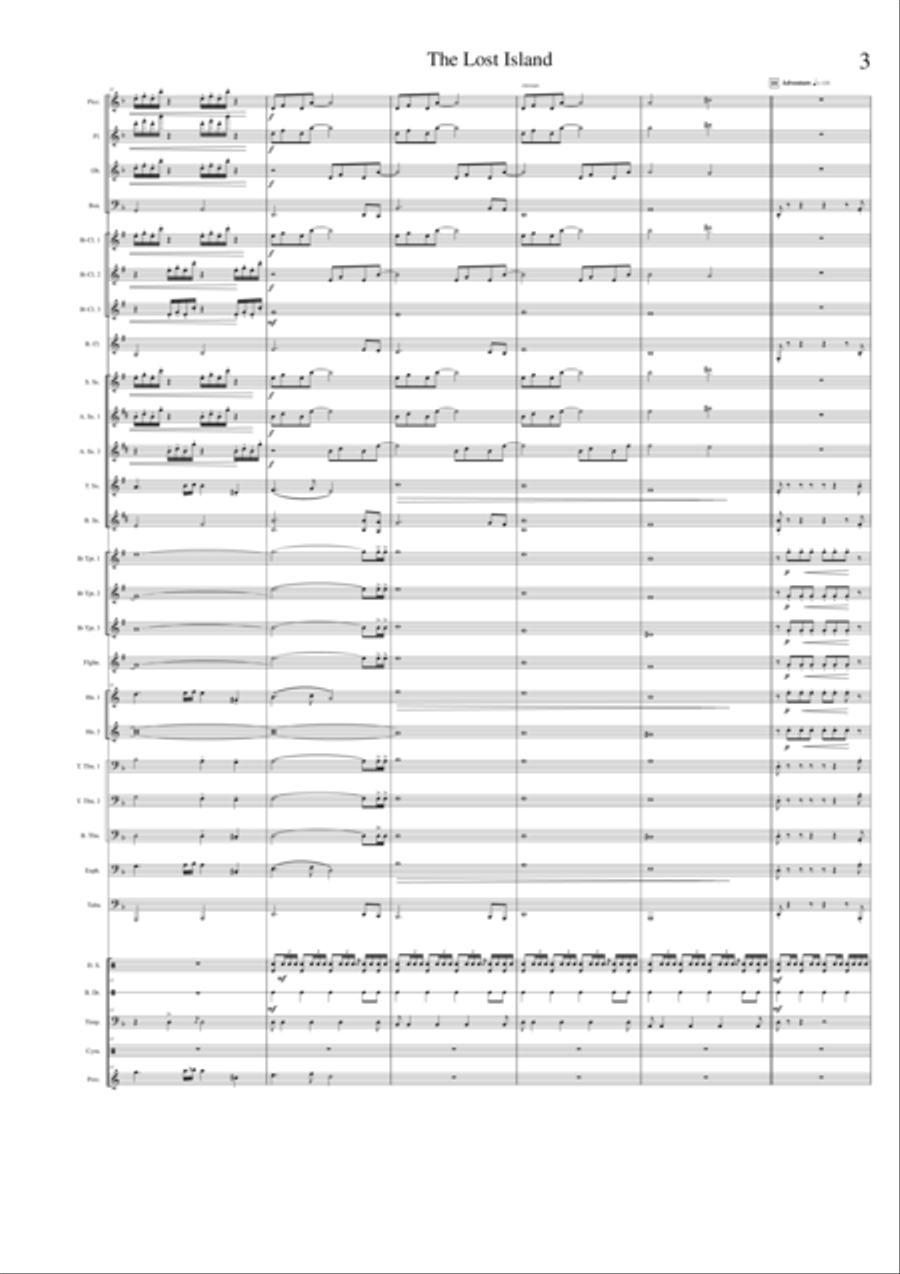 The Lost Island (Fantasy for Band) - Dinis Rego Concert Band scores gallery preview page 3