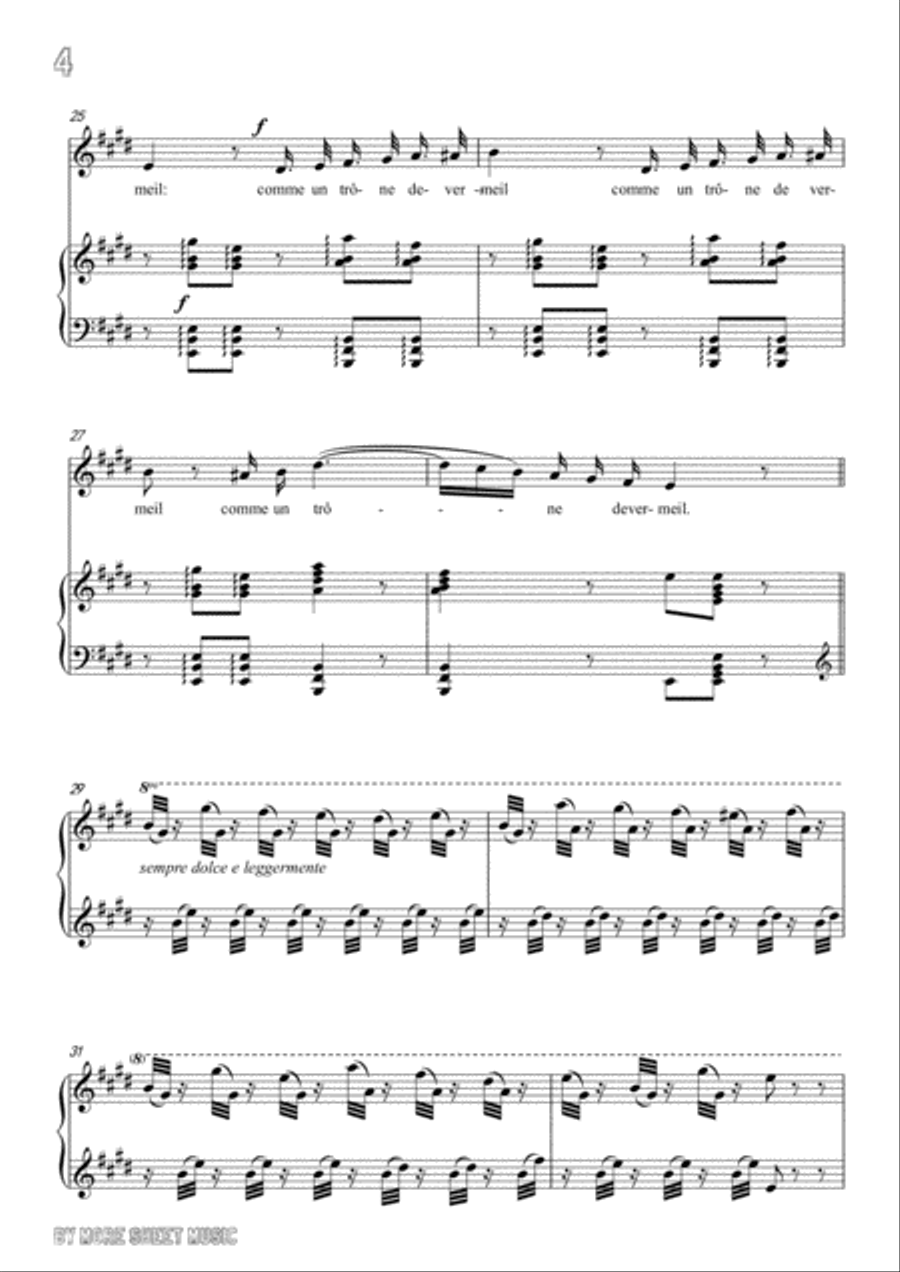 Meyerbeer-La fille de l'air in E Major,for Voice and Piano Voice Solo scores gallery preview page 6
