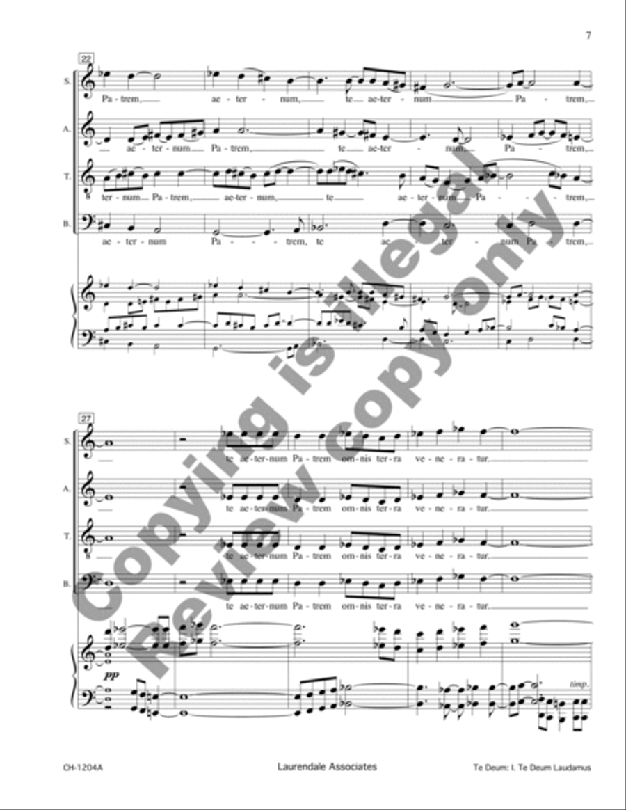 Te Deum (Choral Score)