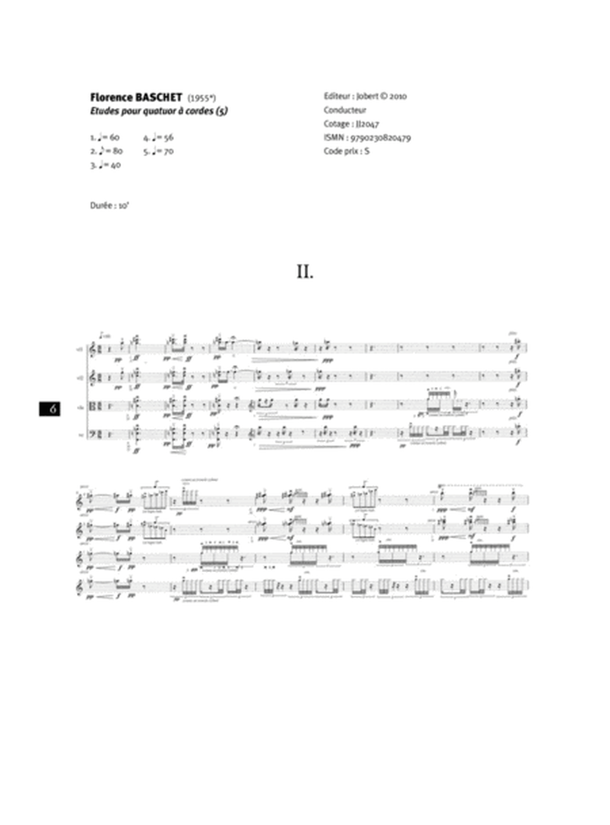 Etudes pour quatuor a cordes (5)