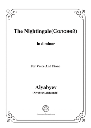 Book cover for Alyabyev-The Nightingale(Соловей) in d minor, for Voice and Piano