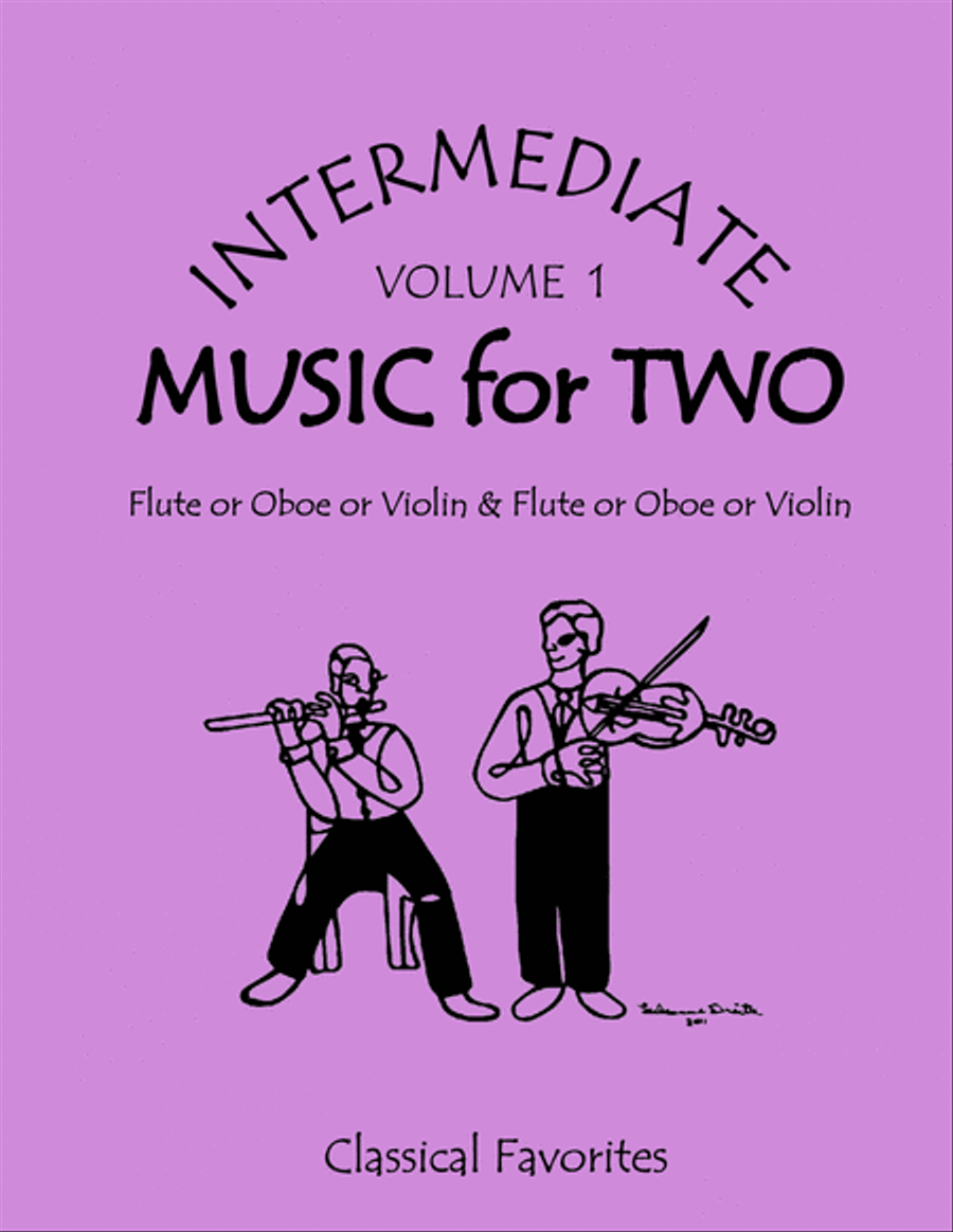 Intermediate Music for Two, Volume 1 - Flute/Oboe/Violin and Flute/Oboe/Violin Flute scores gallery preview page 1