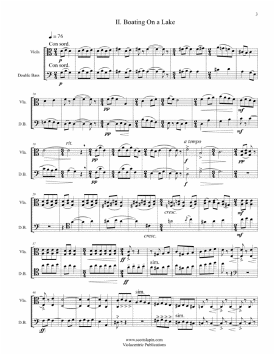 Harold in Retirement for Viola and Bass String Duet scores gallery preview page 5