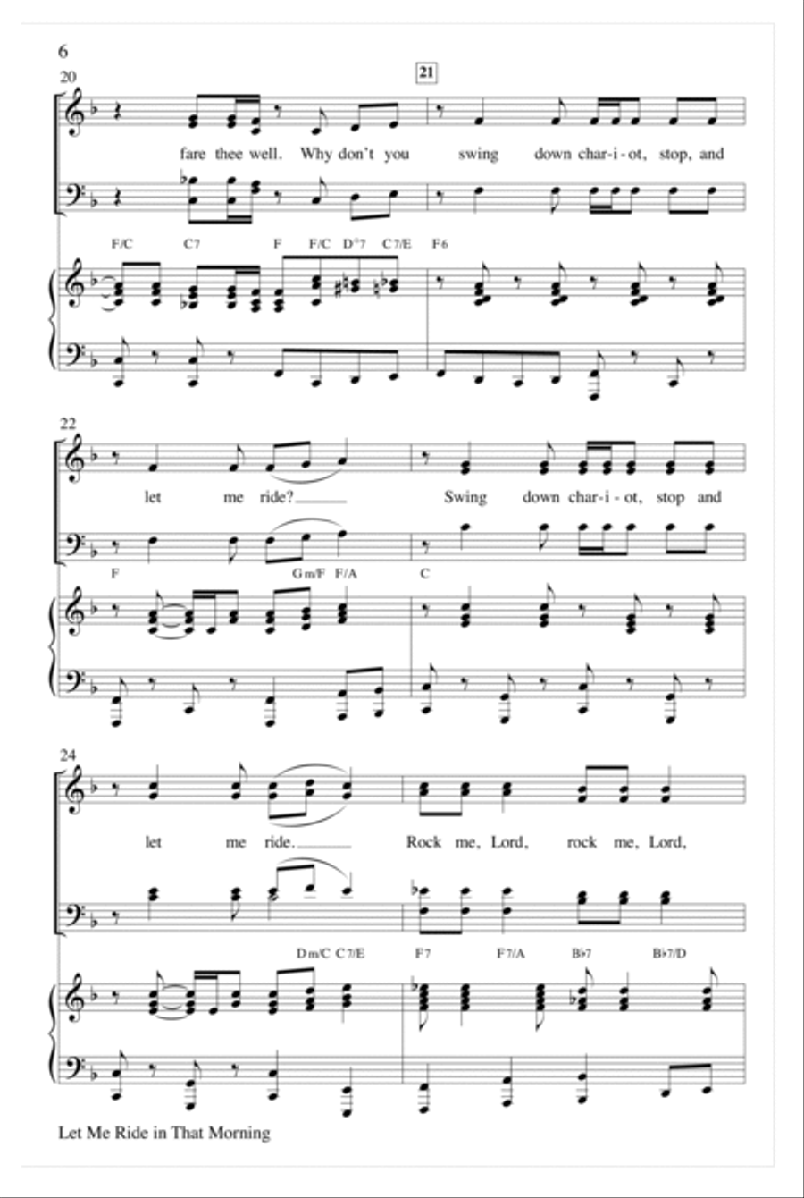 Let Me Ride In That Morning Choir scores gallery preview page 6