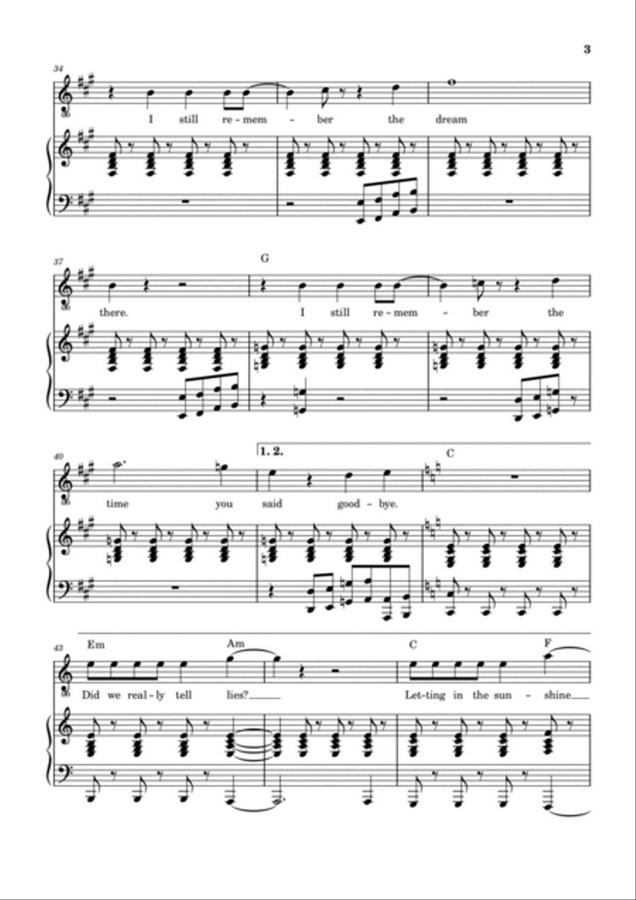 Long Distance Runaround Piano, Vocal, Guitar scores gallery preview page 4