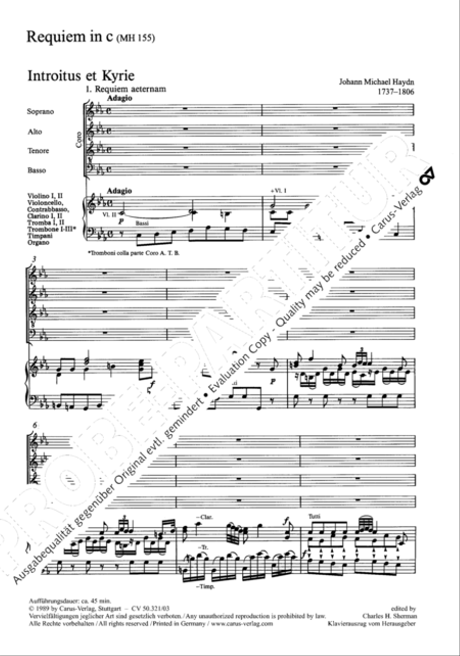 Requiem in C minor 4-Part scores gallery preview page 8