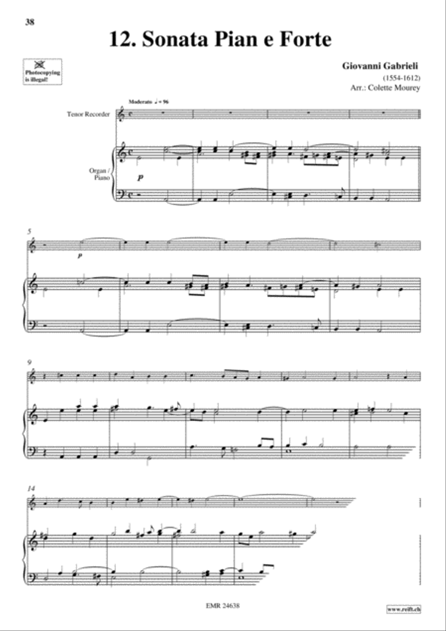 40 Greatest Baroque Hits Volume 2 Tenor Recorder scores gallery preview page 14