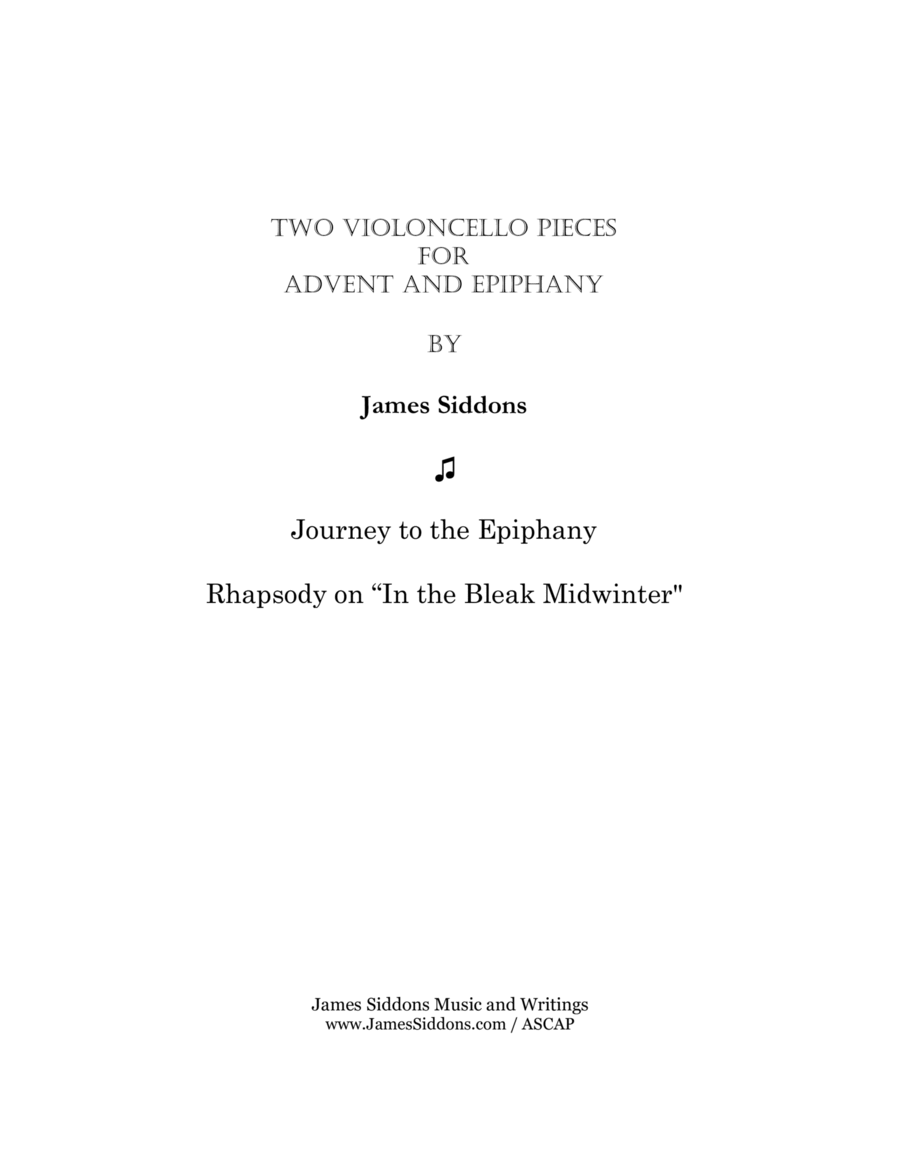 Two Violoncello Pieces for Advent and Epiphany Small Ensemble scores gallery preview page 1