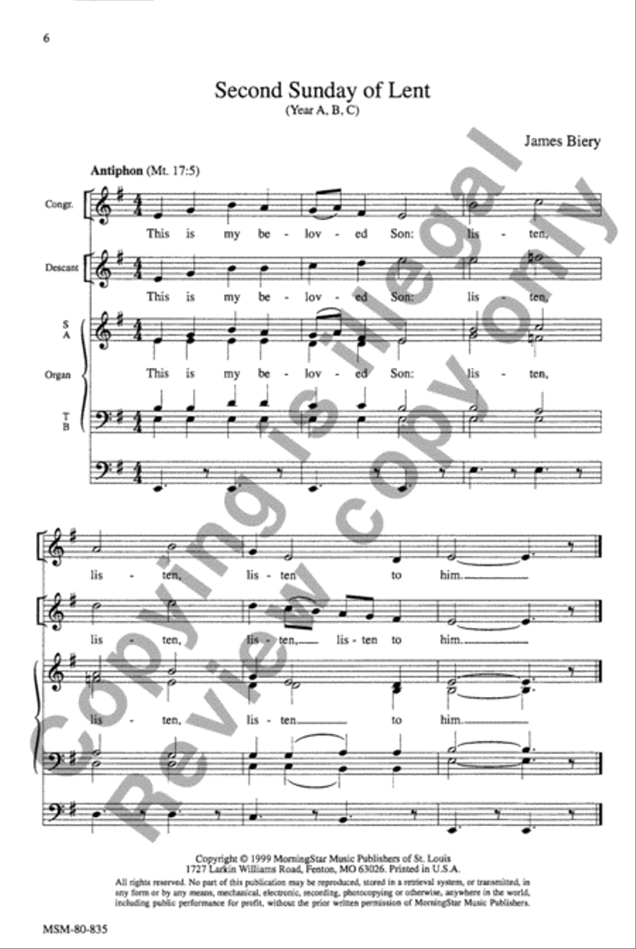 Communion Antiphons for the Lenten Season 4-Part scores gallery preview page 7