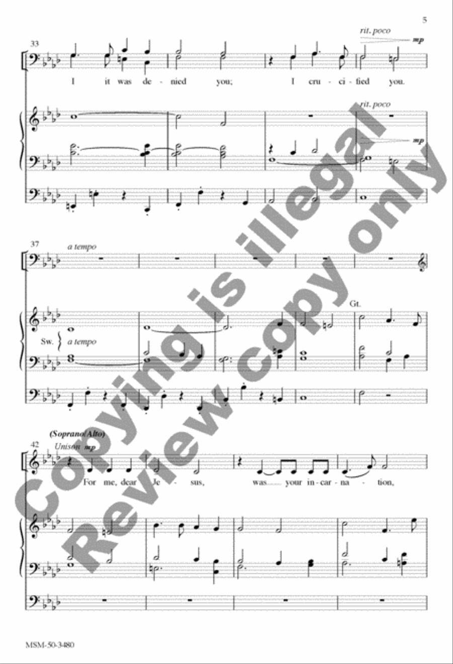 Ah, Holy Jesus Ah, Holy Jesus 4-Part scores gallery preview page 12