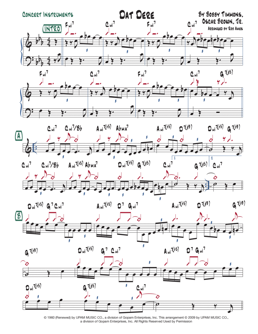 Dat Dere Voice scores gallery preview page 1