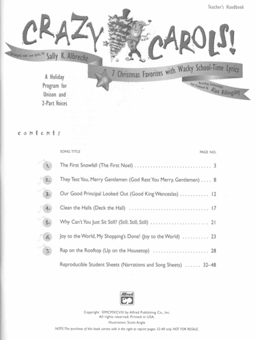 Crazy Carols! - Teacher's Handbook image number null