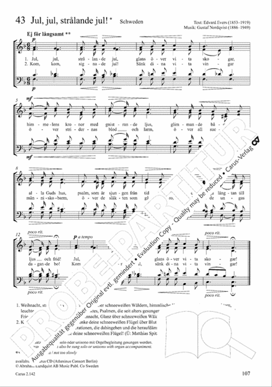 Christmas Carols of the World. Choral collection 4-Part scores gallery preview page 91