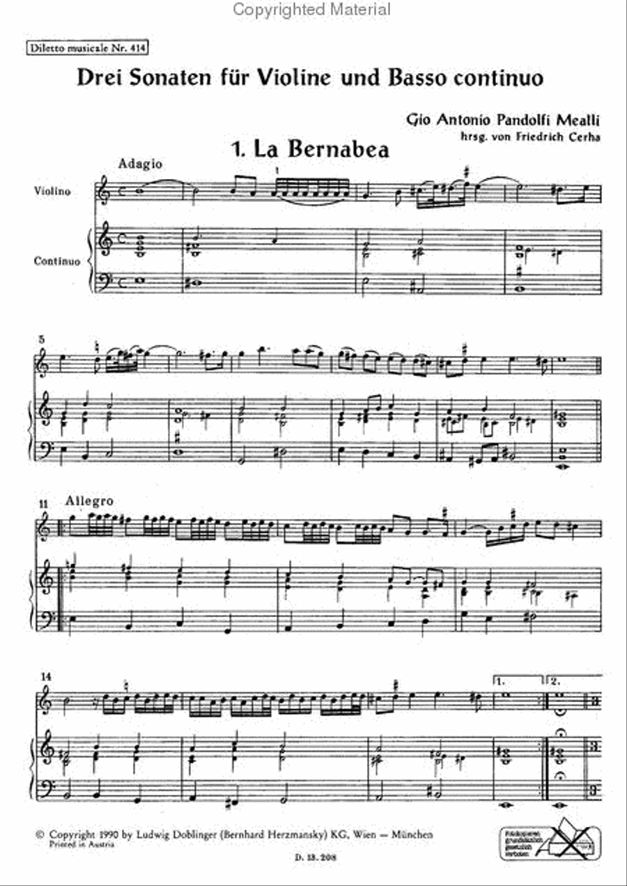 3 Sonaten 3 Sonaten Violin Solo scores gallery preview page 3