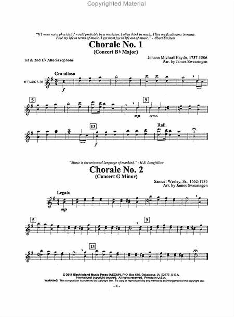 James Swearingen's Classic Chorales for Band Concert Band Methods scores gallery preview page 2