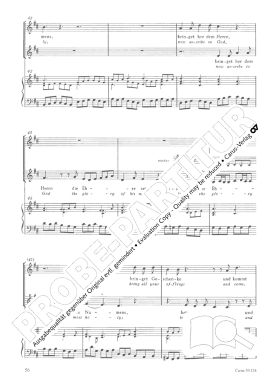 Sing to the Lord a new song (Singet dem Herrn ein neues Lied) 4-Part scores gallery preview page 57