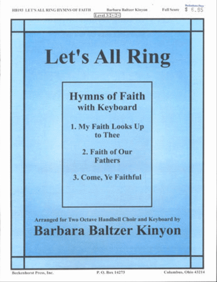 Let's All Ring Hymns of Faith by Barbara Kinyon Handbell Choir - Sheet Music
