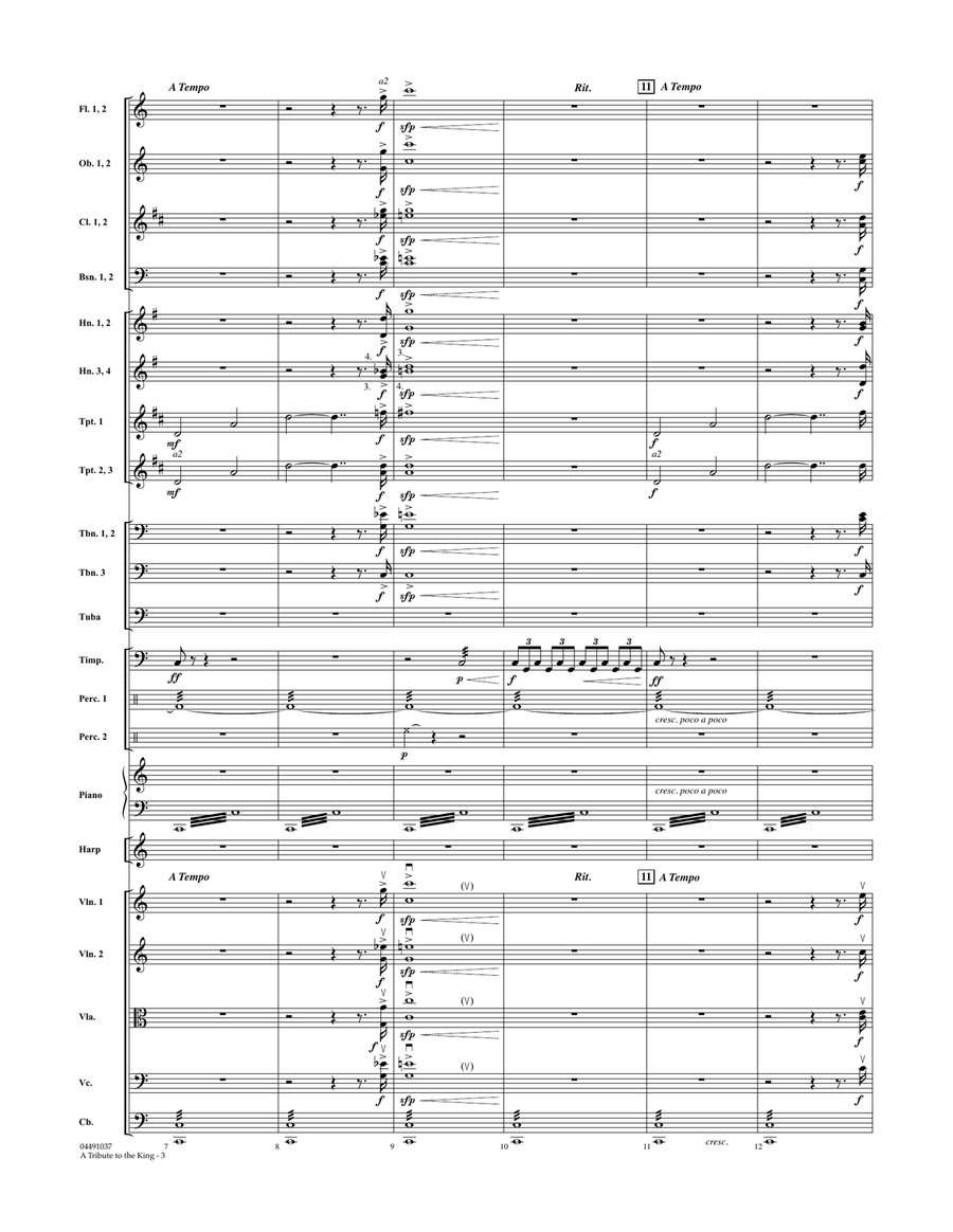 A Tribute to the King (The Music of Elvis Presley) - Conductor Score (Full Score) Full Orchestra scores gallery preview page 3