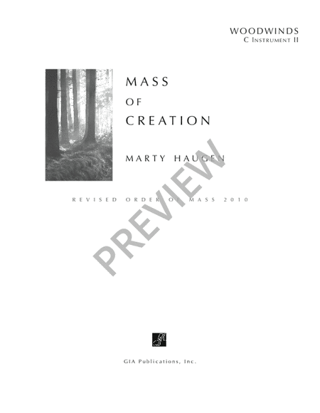 Mass of Creation - Woodwind edition