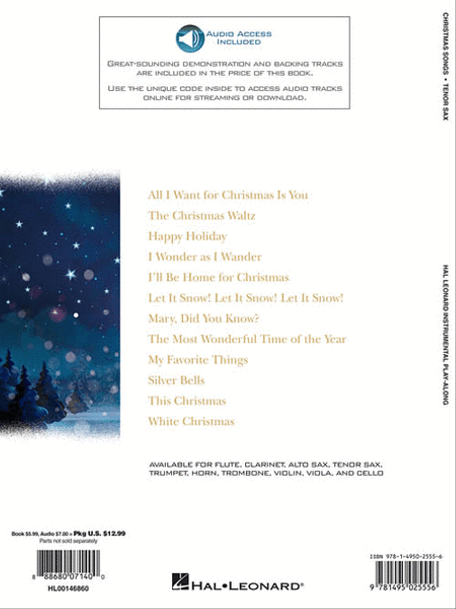 Christmas Songs for Tenor Sax Tenor Saxophone scores gallery preview page 2