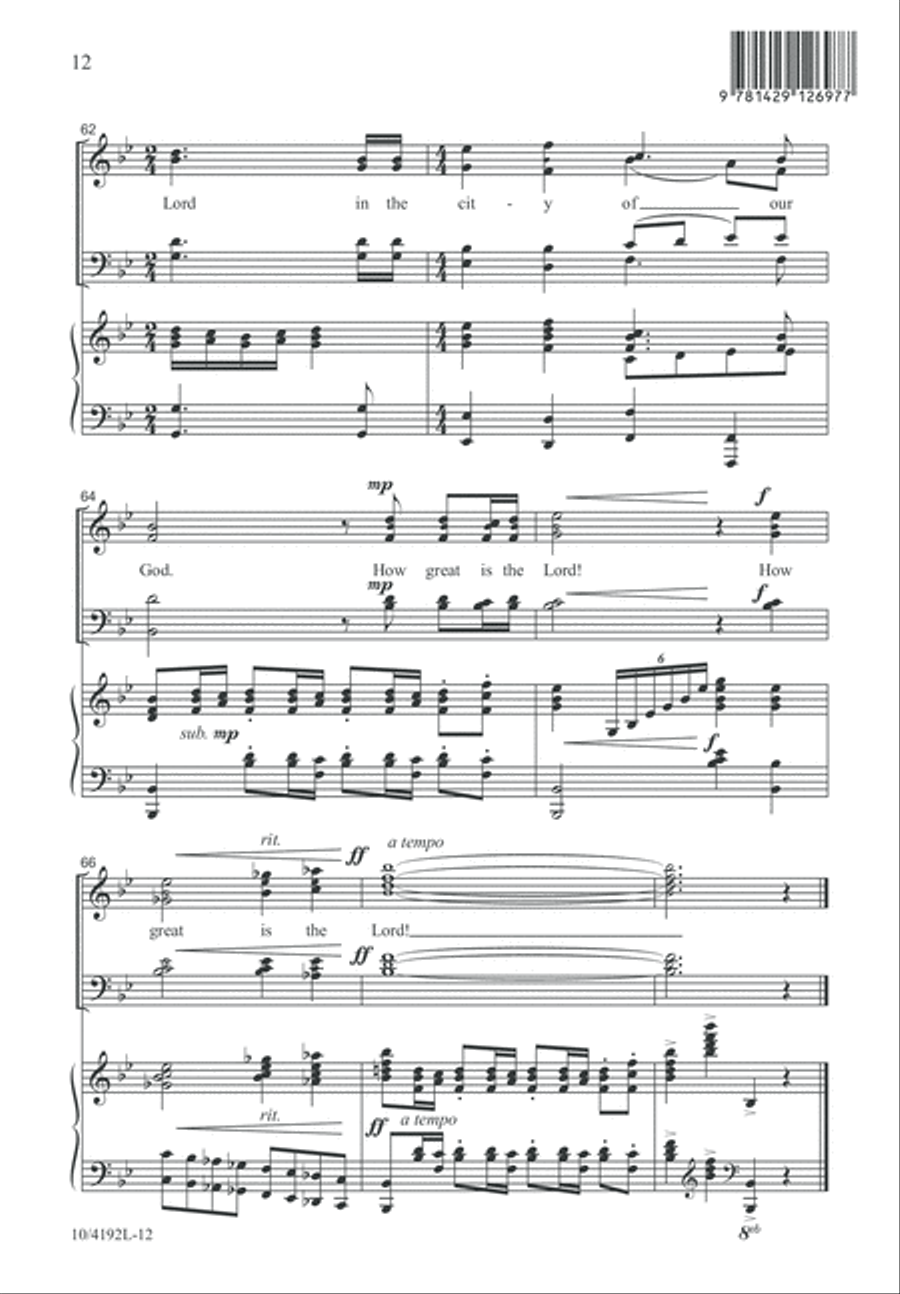 How Great Is the Lord 4-Part scores gallery preview page 12