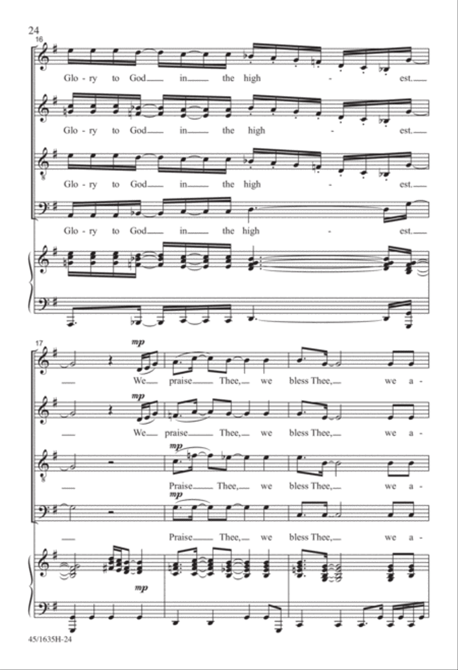 Mass: A Celebration of Love and Joy 4-Part scores gallery preview page 14