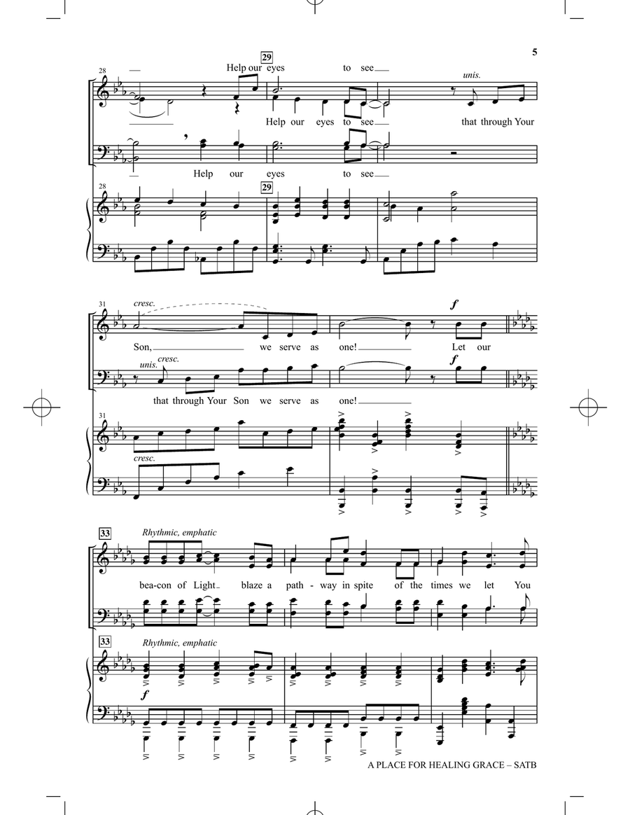 A Place For Healing Grace 4-Part scores gallery preview page 4