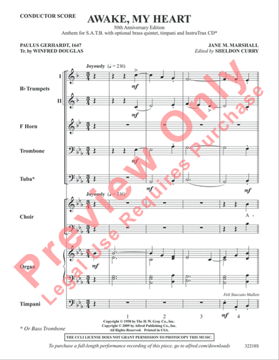 Awake, My Heart Awake, My Heart Choir scores gallery preview page 2