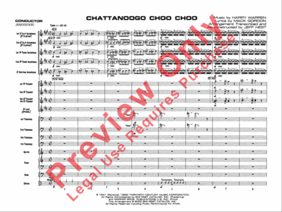Chattanooga Choo Choo Chattanooga Choo Choo Jazz Ensemble scores gallery preview page 3