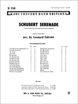 Book cover for Schubert Serenade - Score