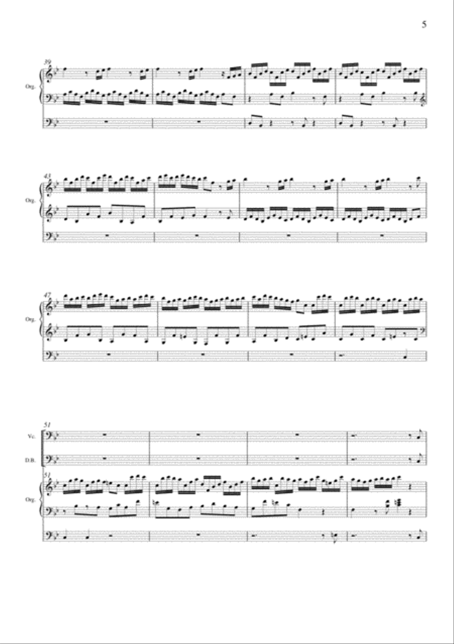 HANDEL - ORGAN CONCERTO in Bb Op. 4, No 6, HWV.294-1 Small Ensemble scores gallery preview page 5