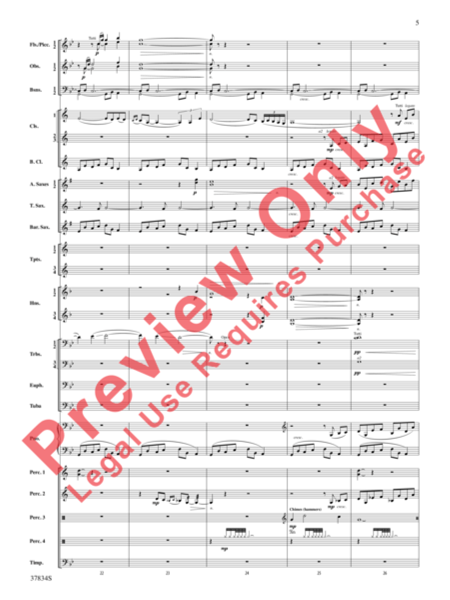 Poor Wayfaring Stranger Concert Band scores gallery preview page 6
