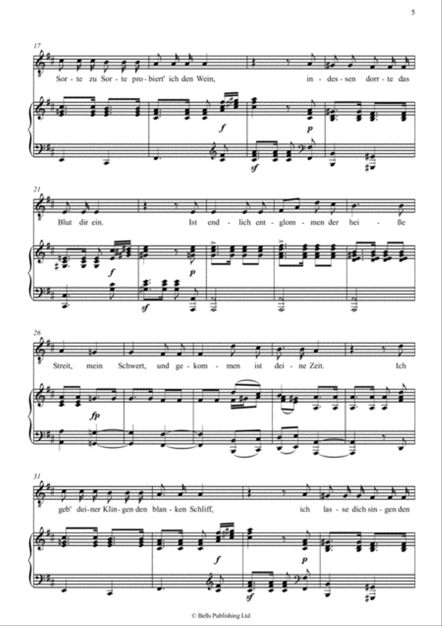 Vier Husarenlieder, Op. 117 Voice Solo scores gallery preview page 6