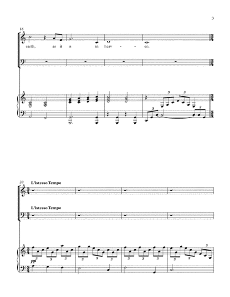 The Lord's Prayer Vocal Duet scores gallery preview page 3