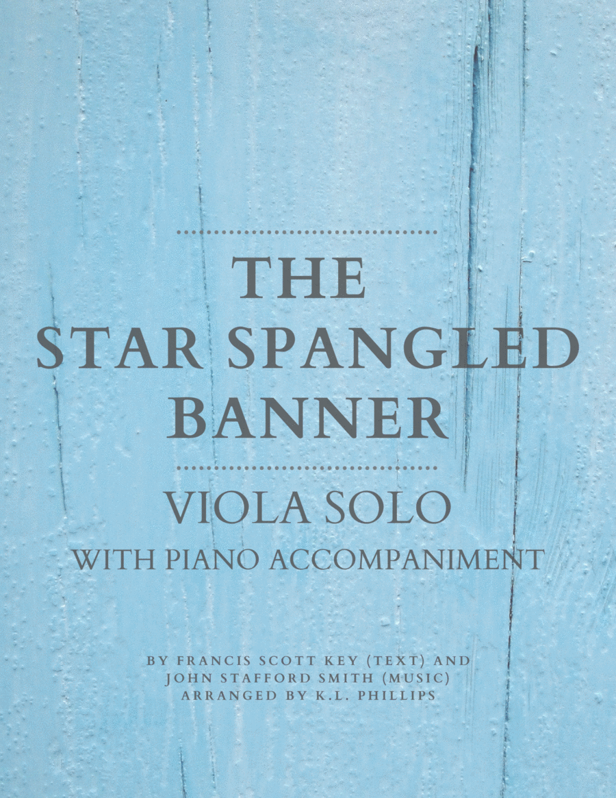 The Star Spangled Banner - Viola Solo with Piano Accompaniment image number null
