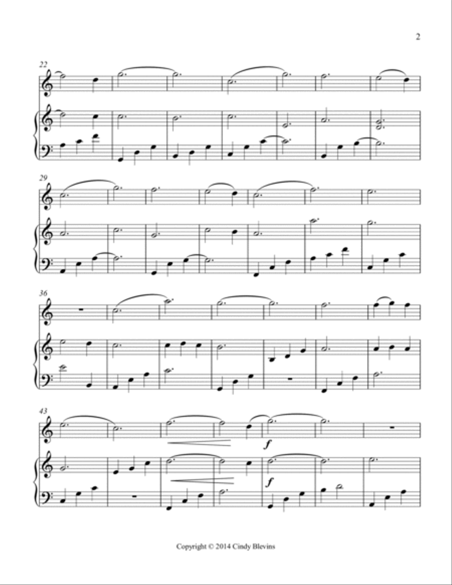 The Quiet One, for Harp and Violin String Duet scores gallery preview page 3