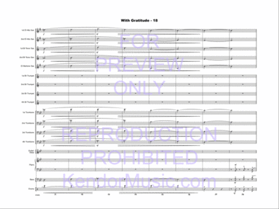 With Gratitude Jazz Ensemble scores gallery preview page 19