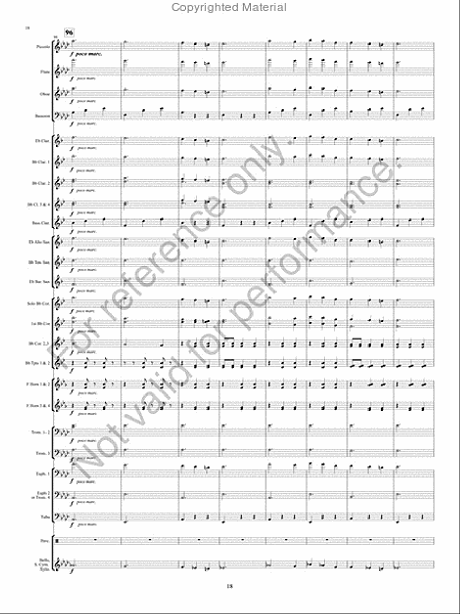 The Pirates of Penzance Concert Band scores gallery preview page 19