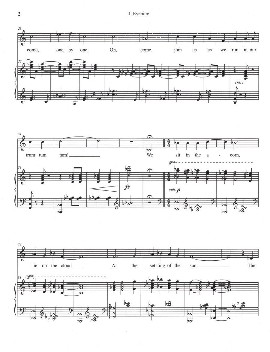 Five Spring Songs Piano, Vocal scores gallery preview page 5