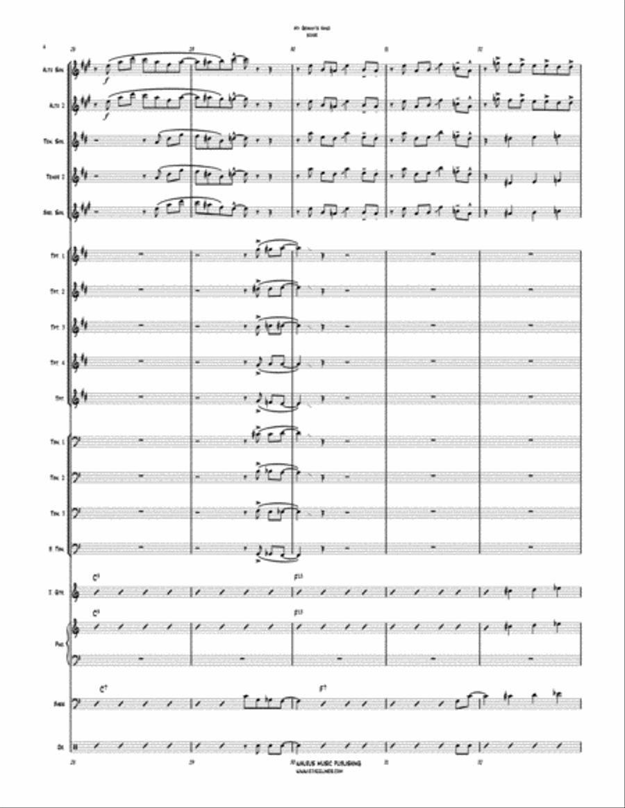 My Granny's Hand Blues Big Band scores gallery preview page 5