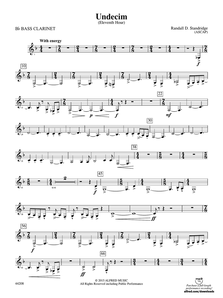 Undecim: B-flat Bass Clarinet
