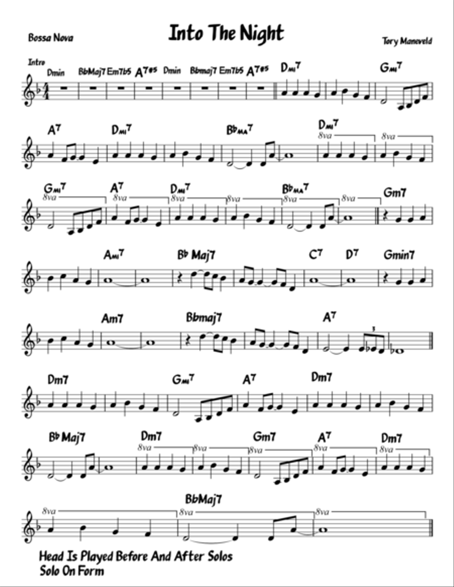 Into The Night Jazz Ensemble scores gallery preview page 1