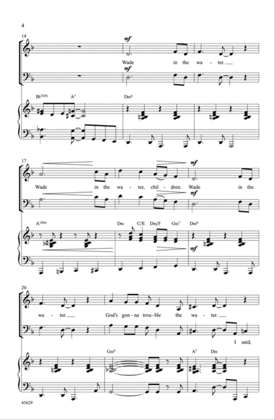 Wade in the Water Choir scores gallery preview page 3